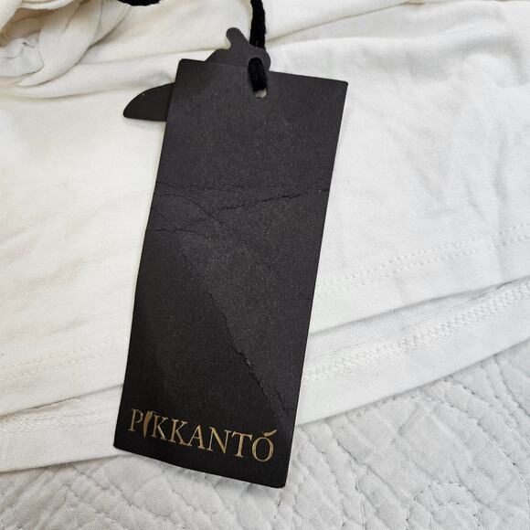 NWT Euro Cami Top Tank White Rhinestone McBling Pikkanto - Small - Picture 8 of 8